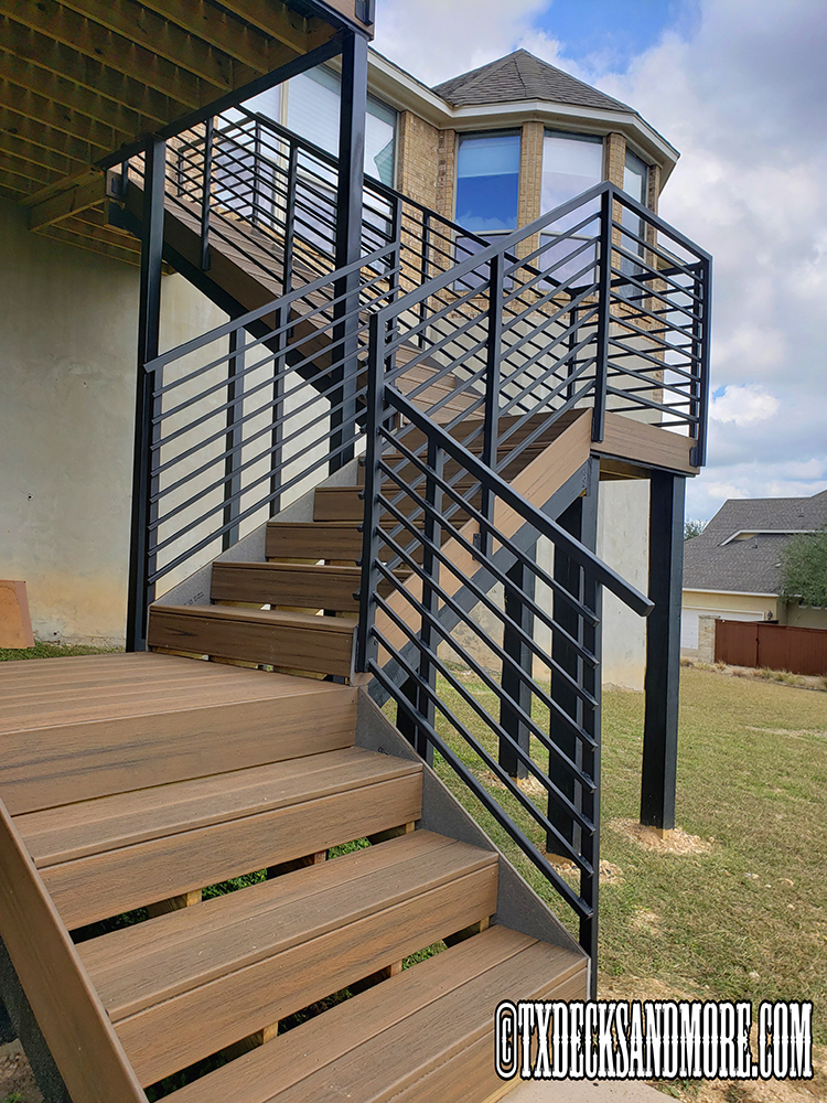 Custom Metal Railing on Trex Composite Deck